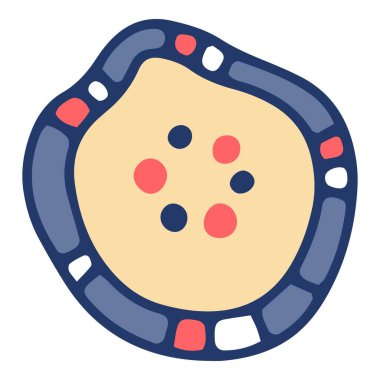 Karalama çiçeği simgesi el çizimi vektörü. Çiçekli bahar bitkisi