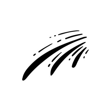 Elle çizilmiş karikatür ifadelerinin vektör simgesi karalama işareti, eğri yönlü oklar, ifade efektleri tasarım elemanları, çizgi film karakteri duygu sembolleri, şirin dekoratif fırça darbeleri