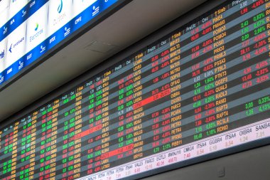 Sao Paulo, Brezilya, 14 Mart 2016. Sao Paulo, Brezilya'da ticaret Bovespa hisse senedi brokerleri
