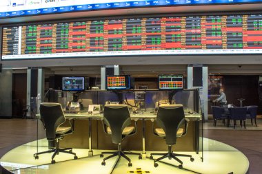 Sao Paulo, Brezilya, 14 Mart 2016. Sao Paulo, Brezilya'da ticaret Bovespa hisse senedi brokerleri
