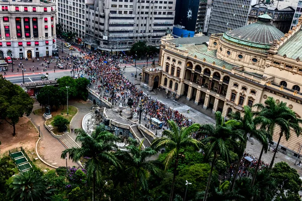 Sao Paulo Brazílie Března2017 Letecký Pohled Rohu Ramos Azevedo Náměstí — Stock fotografie
