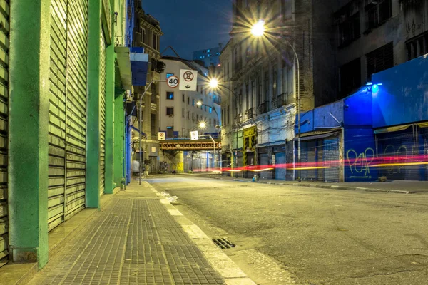 São Paulo Brasil Maio 2016 Rua Centro São Paulo Noite — Fotografia de Stock