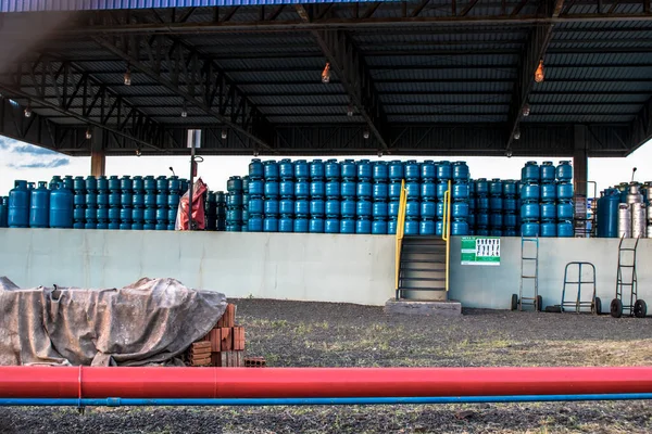 Bauru Sao Paulo Brazylia Czerwca 2019 Centrum Dystrybucji Butli Gazowych — Zdjęcie stockowe
