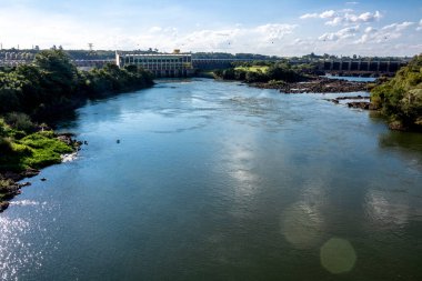 Salto Grande, Sao Paulo, Brezilya, 30 Mayıs 2019. Salto Grande Hidroelektrik Santrali (Lucas Nogueira Garcez), Parana eyaletinin Sao Paulo ve Cambara eyaletleri arasında, Salto Grande belediyeleri arasında Paranapanema Nehri üzerinde yer alan bir fabrikadır..