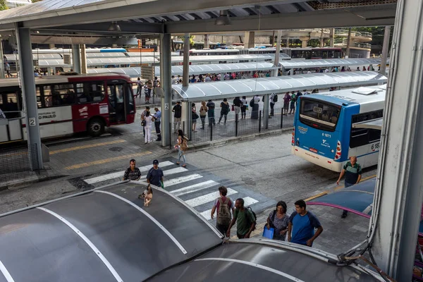 Sao Paulo Brasil Enero 2019 Movimiento Autobuses Pasajeros Terminal Autobuses —  Fotos de Stock