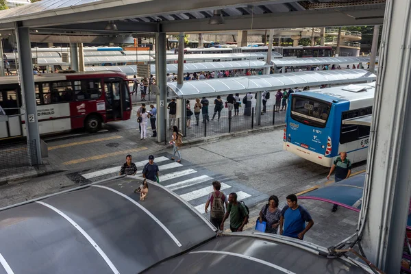 Sao Paulo Brazylia Stycznia 2019 Ruch Autobusowy Pasażerski Terminalu Autobusowego — Zdjęcie stockowe