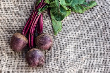 Brezilya 'da jüt arka planda taze organik pancarlar