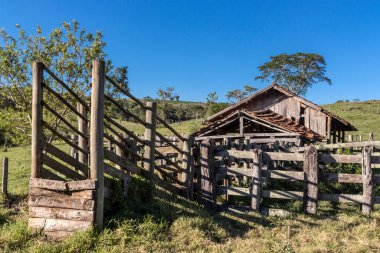 Brezilya 'da terk edilmiş eski bir sığır ahırı