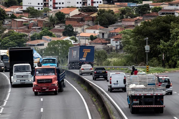 Μαρίλια Σάο Πάολο Βραζιλία Οκτωβρίου 2020 Κυκλοφορία Οχημάτων Στο 294 — Φωτογραφία Αρχείου