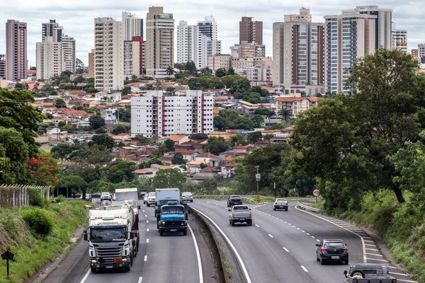 Marilia Sao Paulo Brasil Octubre 2020 Tráfico Vehículos 294 Comandante —  Fotos de Stock