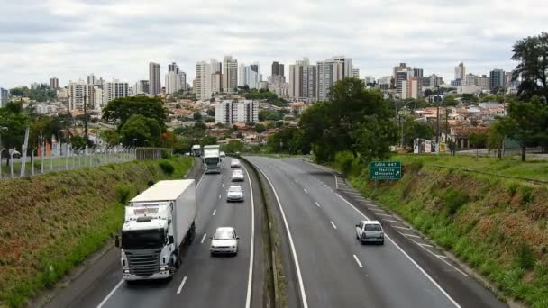 Lapso Tiempo Del Tráfico Vehículos 294 Comandante Carretera Joao Ribeiro — Vídeos de Stock