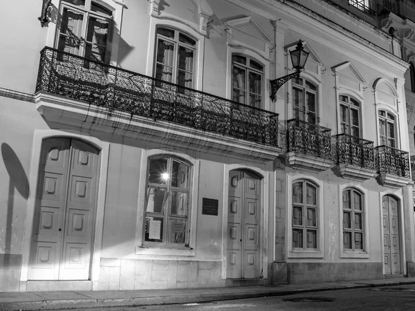 2006年6月7日ブラジル サンパウロ サンパウロ市博物館の夜の黒と白の写真は ソーラー マルケサ サントスとナンバーワンの家を統合し ダウンタウンサンパウロ — ストック写真