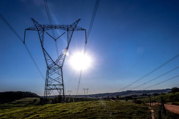 Wytwarzanie Energii Elektrycznej Wieży Mieście Sao Paulo — Zdjęcie stockowe