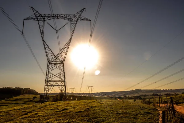 Wytwarzanie Energii Elektrycznej Wieży Mieście Sao Paulo — Zdjęcie stockowe