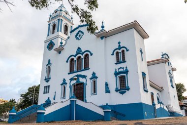 Sao Bento Katedrali 'nin yenilenmiş manzarası, Marilia' nın merkezinde, Sao Paulo eyaletinin batısında...