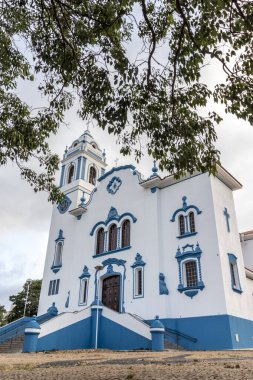 Sao Bento Katedrali 'nin yenilenmiş manzarası, Marilia' nın merkezinde, Sao Paulo eyaletinin batısında...