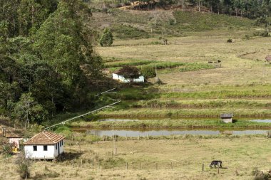 Brezilya 'nın Minas Gerais eyaletinin dağlarındaki kırsal alan