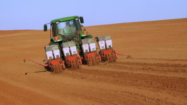 Marilia Sao Paulo Brazílie Října 2019 Farmář Orá Svým Traktorem — Stock video