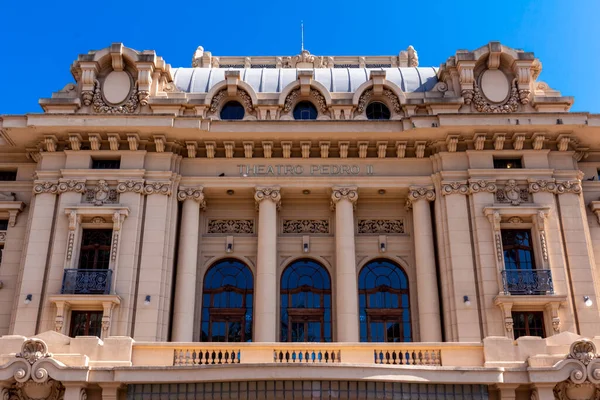 Ribeirão Preto São Paulo Brasil Abril 2015 Fachada Teatro Pedro — Fotografia de Stock