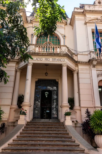 Ribeirao Preto 巴西圣保罗 2015年4月30日 里约布兰科宫 Rio Branco Palace 由艺术装饰到新古典主义和新艺术风格的混合风格建造而成 那是市政厅 — 图库照片