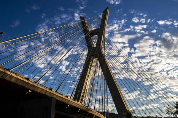 Octavio Frias Oliveira Een Brug Pinheiros Sao Paulo — Stockfoto