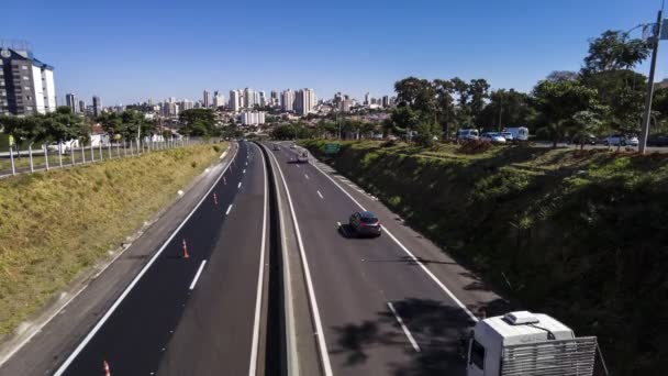 Marilia Sao Paulo Brasil Mayo 2021 Time Lapse Vehicles Traffic — Vídeos de Stock