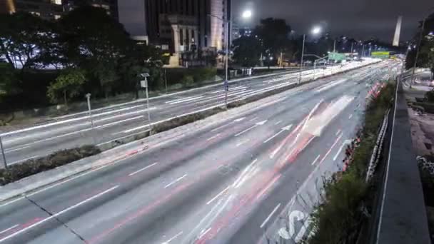 Sao Paulo Brasil Julio 2021 Motion Lapse Traffic Jan Maio — Vídeo de stock