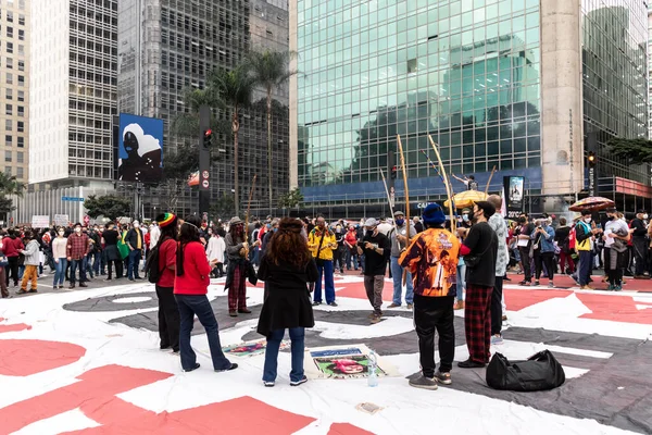 Sao Paulo Brasil Junio 2021 Los Manifestantes Regresaron Las Calles — Foto de Stock