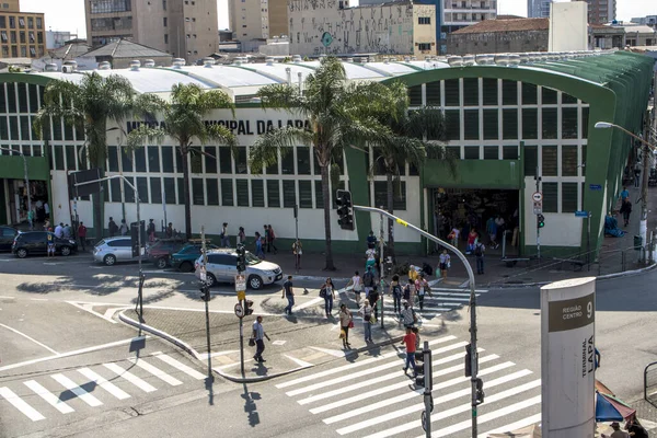 Sao Paulo Brasil Febrero 2017 Fachada Del Mercado Municipal Lapa — Foto de Stock