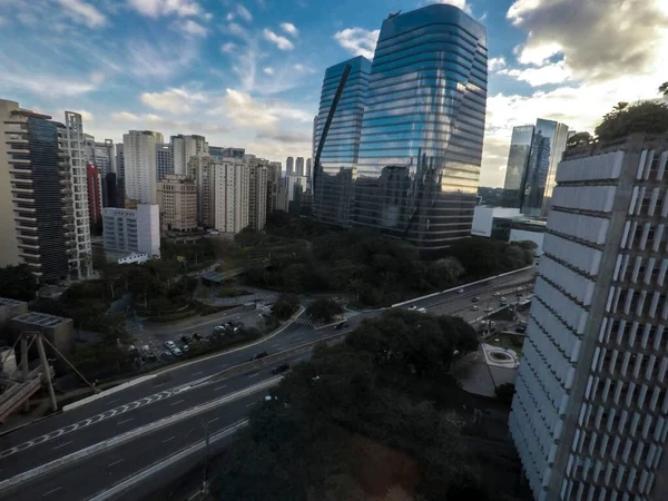 Sao Paulo Brasil Junio 2021 Vista Aérea Edificios Oficinas Comerciales — Foto de Stock