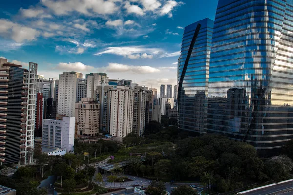 São Paulo Brasil Junho 2021 Vista Aérea Edifícios Escritórios Comerciais — Fotografia de Stock