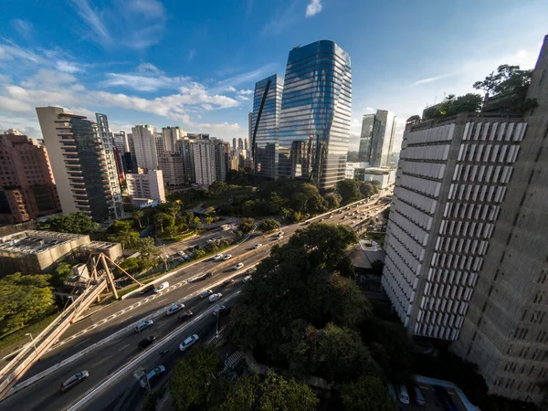 Vista Aérea Edificios Oficinas Comerciales Avenida Juscelino Kubitschek Lado Sur — Foto de Stock