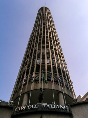 Sao Paulo, Brezilya, 22 Eylül 2004. Sao Paulo şehir merkezindeki Italia binasının cephesi. 168 m ile Brezilya'nın en yüksek 3..