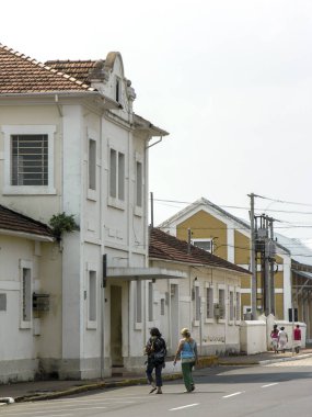 Campo Grande, Mato Grosso do Sul, 23 Eylül 2006. Campo Grande 'deki tren istasyonuna cephe ve giriş, MS