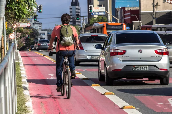 Sao Paulo Brasil Septiembre 2014 Carriles Bici Centro Sao Paulo — Foto de Stock