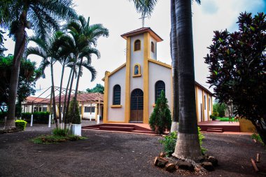 Nuporanga, SP, Brezilya. 27 Mart 2015 Kırsal Toplum İnancı Merkezi Aparecida Kilisesi. Geleneksel Ekim Festivali 'nde koruyucu azizi onurlandırılmıştır..