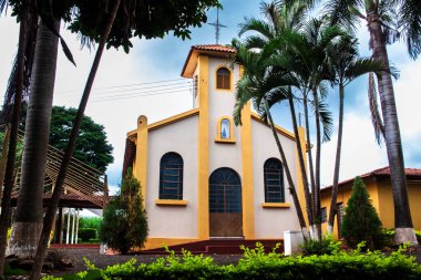 Nuporanga, SP, Brezilya. 27 Mart 2015 Kırsal Toplum İnancı Merkezi Aparecida Kilisesi. Geleneksel Ekim Festivali 'nde koruyucu azizi onurlandırılmıştır..