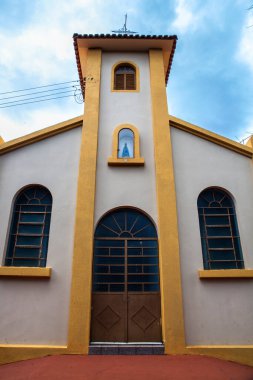 Nuporanga, SP, Brezilya. 27 Mart 2015 Kırsal Toplum İnancı Merkezi Aparecida Kilisesi. Geleneksel Ekim Festivali 'nde koruyucu azizi onurlandırılmıştır..