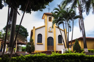 Nuporanga, SP, Brezilya. 27 Mart 2015 Kırsal Toplum İnancı Merkezi Aparecida Kilisesi. Geleneksel Ekim Festivali 'nde koruyucu azizi onurlandırılmıştır..