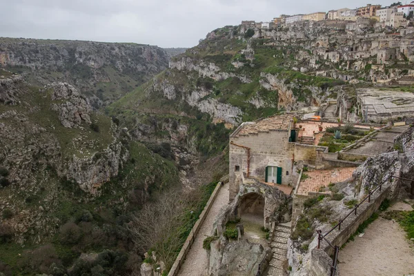 UNESCO Matera panoramic day view, Basilicata, Italy. Sassi di Ma — Stock Photo, Image