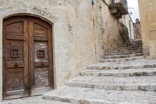 Via UNESCO di Matera, Basilicata, Italia. Sassi di Matera — Foto Stock