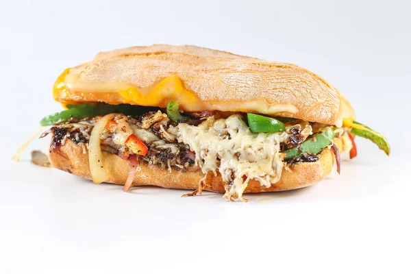 Bir ciabatta lezzetli vejetaryen sandviç 