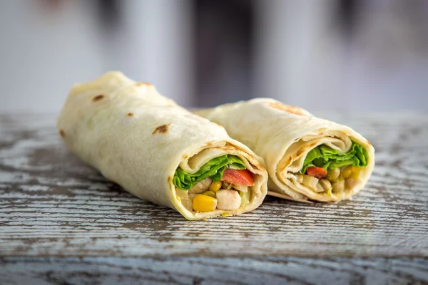 Burrito se zeleninou — Stock fotografie