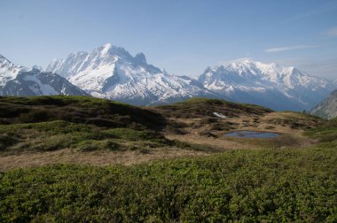 massif in mont blanc in posettes in chamonix in haute savoie in france