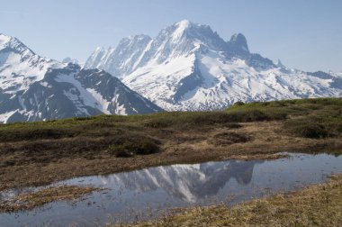 massif in mont blanc in posettes in chamonix in haute savoie in france