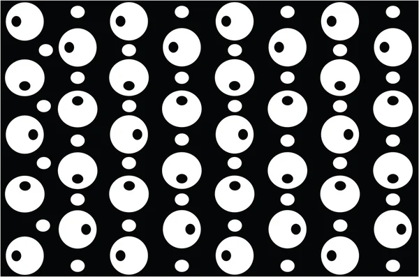 黒と白の円のパターン — ストックベクタ