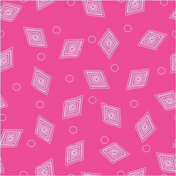 Seamless pink rhombus geometric background — Stock Vector