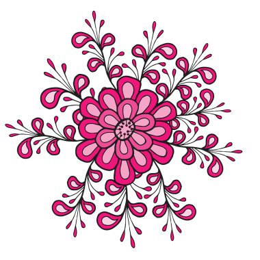 beyaz zemin üzerine Pembe çiçek