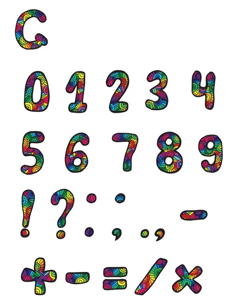 Alphabet multicolore sur fond blanc — Image vectorielle