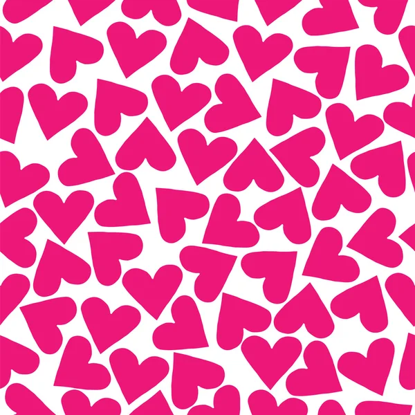 Pink heart seamless pattern — Stock Vector